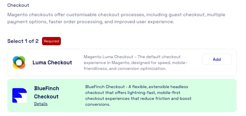 Options Checkout